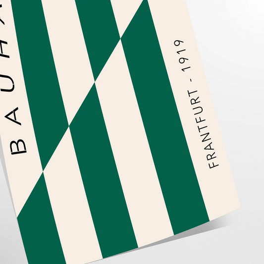 space Bauhaus Exhibition Poster abstract designs gray green tones distinct wall art unique gift lovers sizes A4 cm A0 modern interior