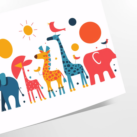 space stunning geometric minimal art poster vibrant orange blue hues eye wall thoughtful gift lovers striking artwork modern flair room unframed options